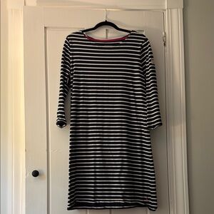 Joules Navy and White Striped Dress
